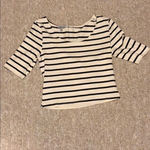 Charlotte Russe striped crop top small
